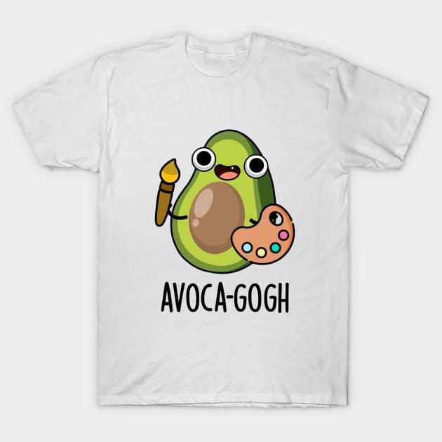 Avoca-gogh Cute Avocado Artist Pun T-Shirt by punnybone